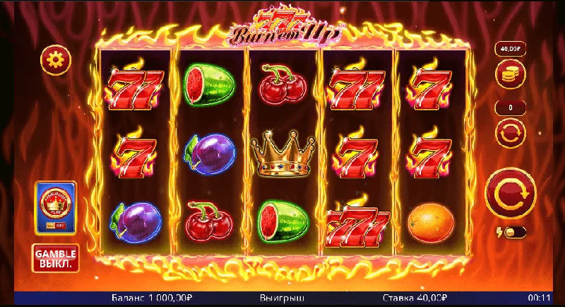 777 Burn 'Em Up posnetek zaslona