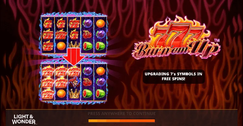 777 Burn 'Em Up posnetek zaslona