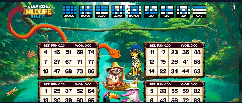 Posnetek zaslona Amazon Wildlife Bingo