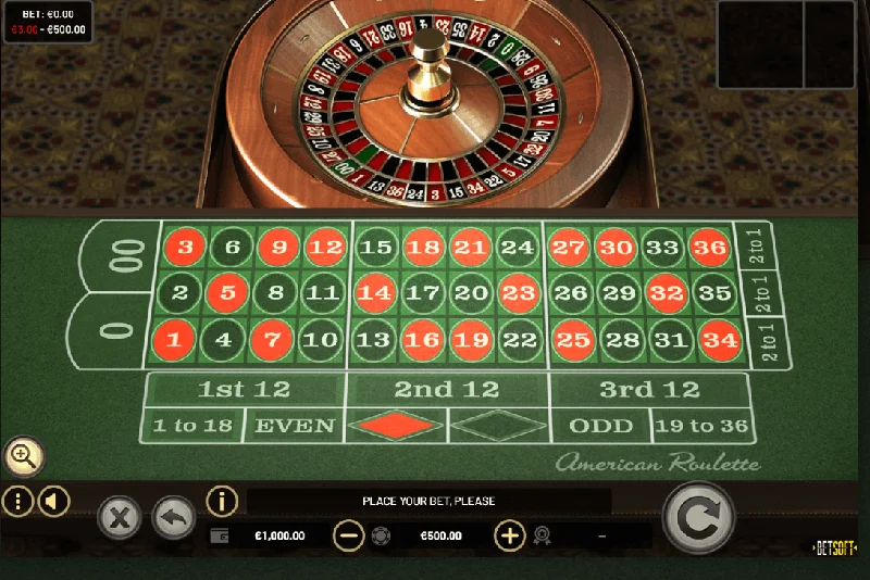 Posnetek zaslona American Roulette