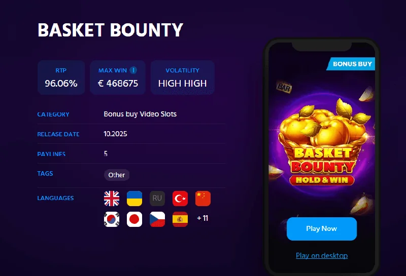 Posnetek zaslona Basket Bounty