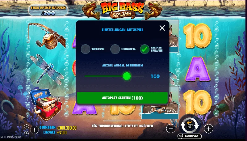 Posnetek zaslona Big Bass Splash