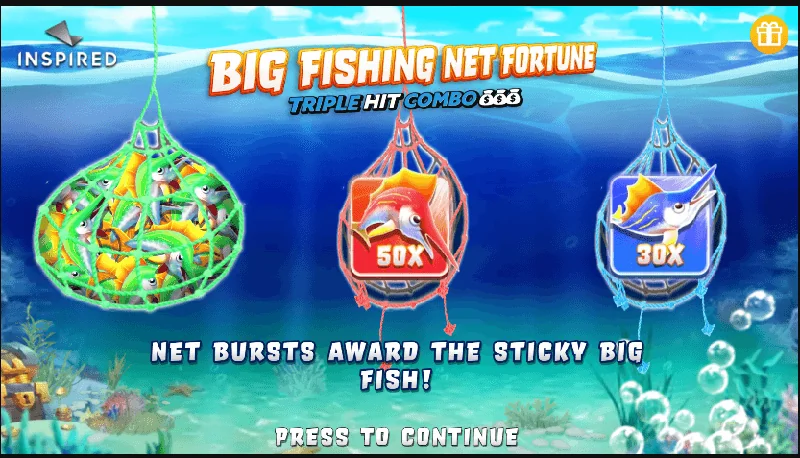 Posnetek zaslona Big Fishing Net Fortune