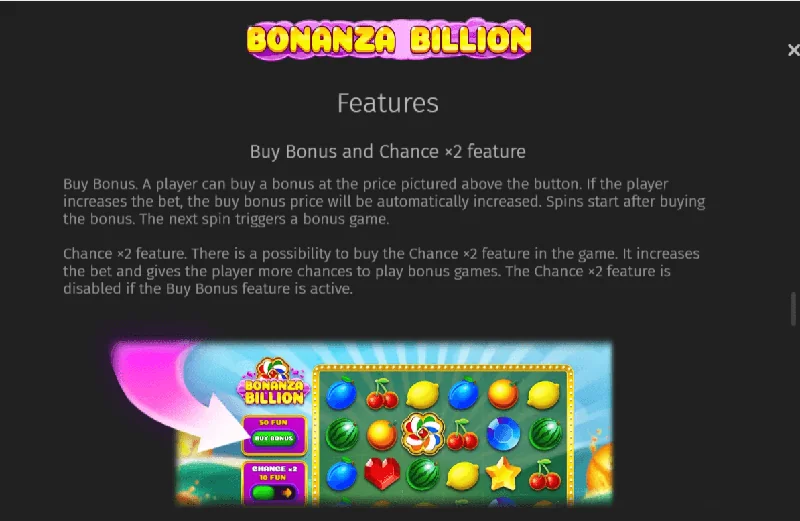 Bonanza Billion posnetek zaslona