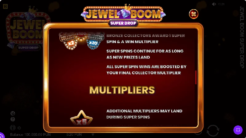Posnetek zaslona igre Jewel Boom Super Drop