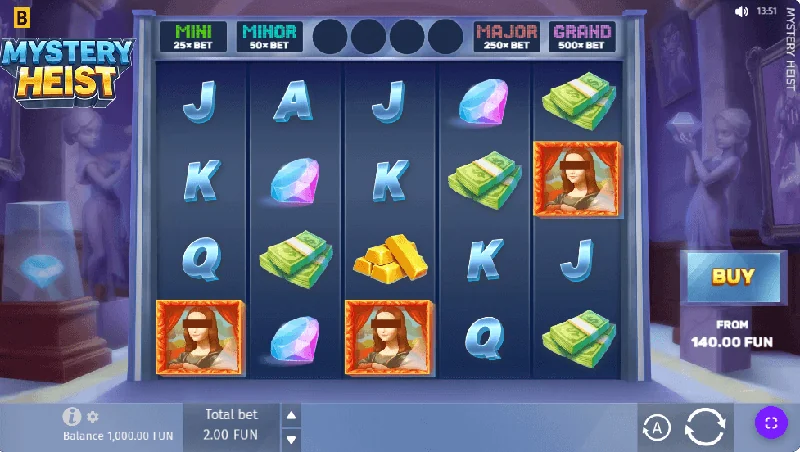 Posnetek zaslona Mystery Heist