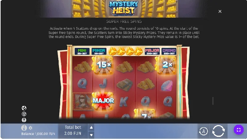 Posnetek zaslona Mystery Heist