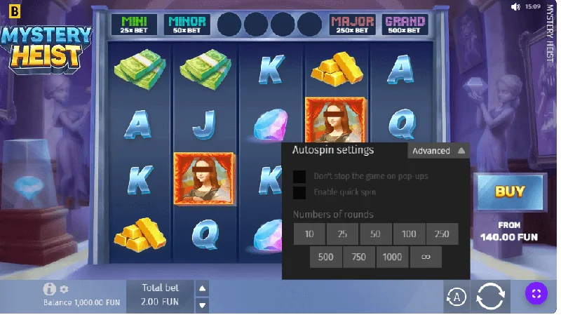 Posnetek zaslona Mystery Heist