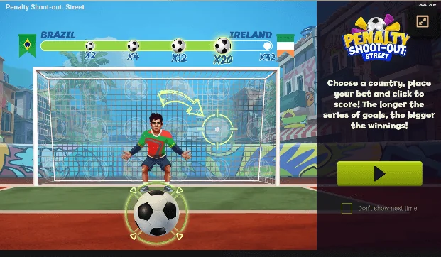 Posnetek zaslona Penalty Shoot-Out