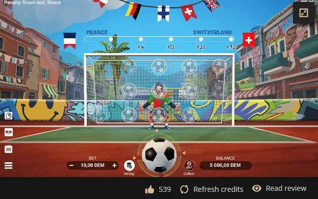 Posnetek zaslona Penalty Shoot-Out