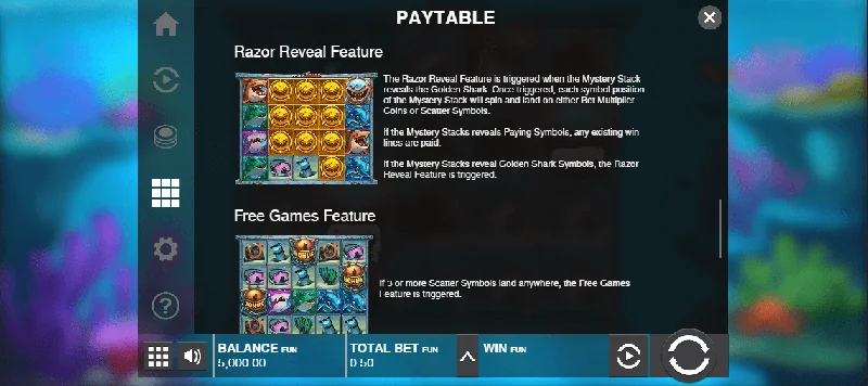 Posnetek zaslona Razor Shark