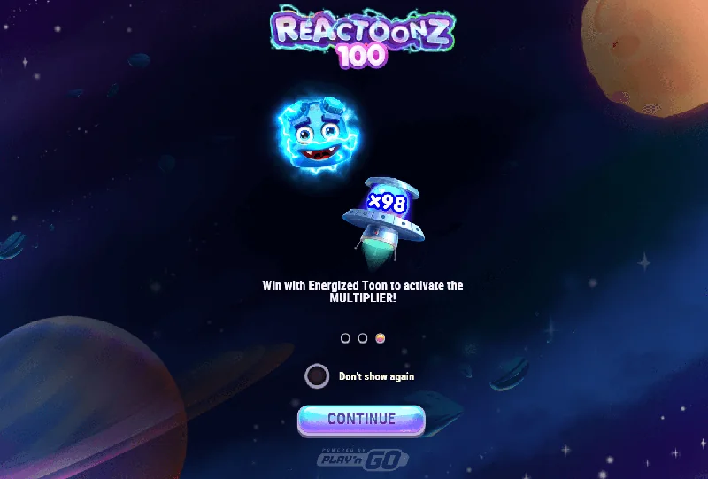 Reactoonz 100 posnetek zaslona