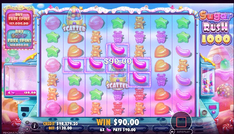 Posnetek zaslona Sugar Rush 1000