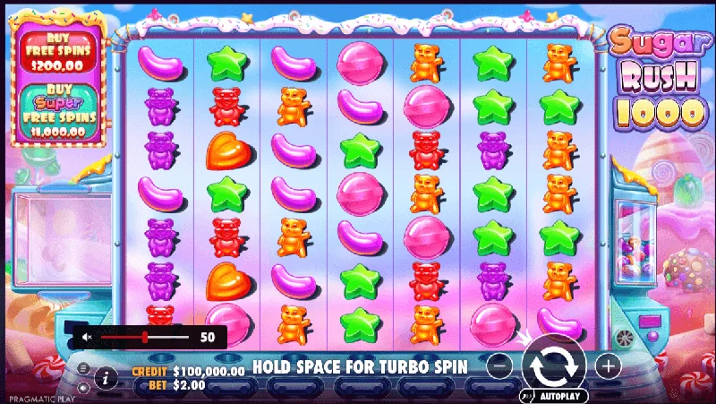 Posnetek zaslona Sugar Rush 1000