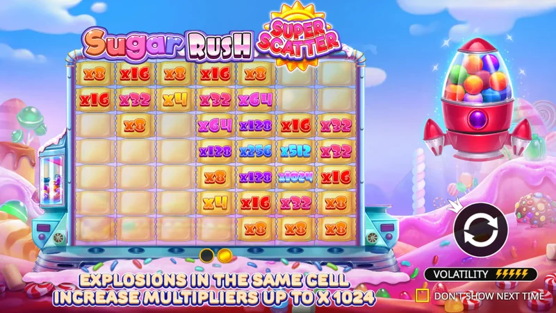 Posnetek zaslona Sugar Rush Super Scatter