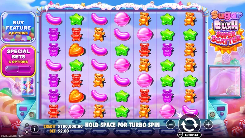 Posnetek zaslona Sugar Rush Super Scatter