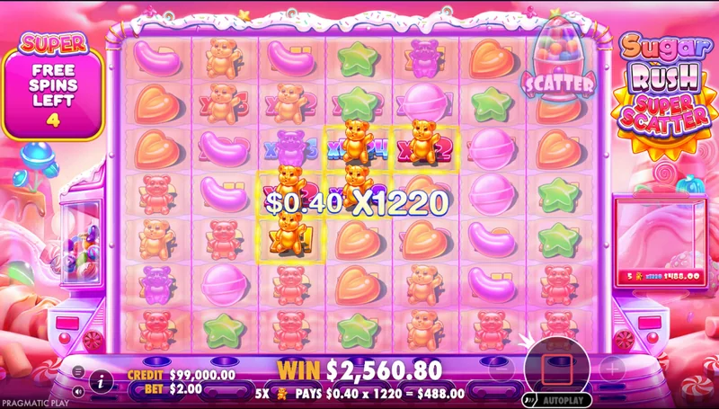 Posnetek zaslona Sugar Rush Super Scatter