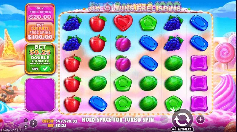 Posnetek zaslona Sweet Bonanza 1000