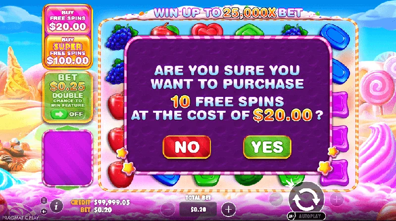 Posnetek zaslona Sweet Bonanza 1000