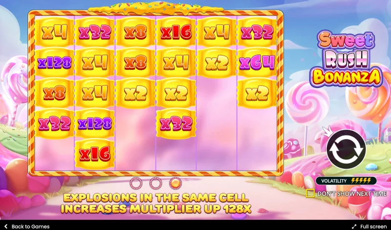 Posnetek zaslona Sweet Rush Bonanza