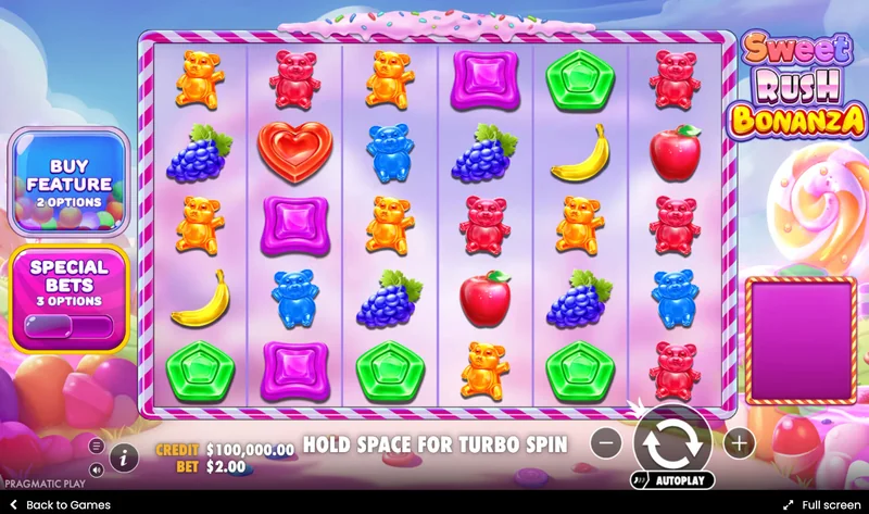 Posnetek zaslona Sweet Rush Bonanza