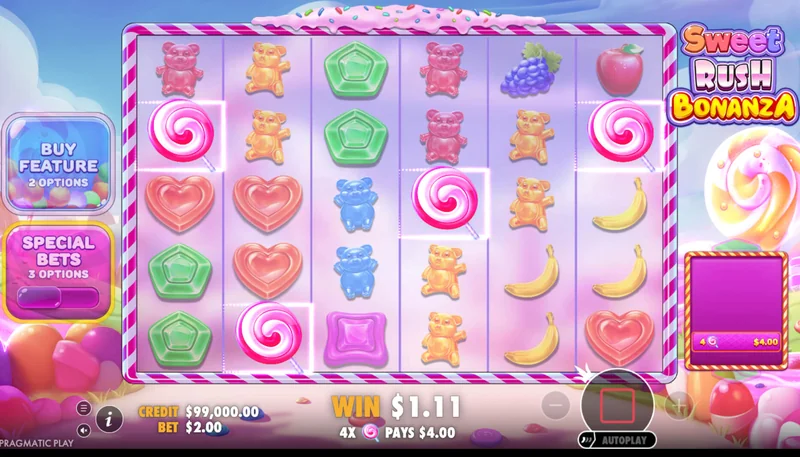 Posnetek zaslona Sweet Rush Bonanza