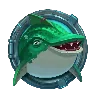 Simbol zelenega morskega psa Razor Shark