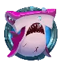 Simbol rožnatega morskega psa Razor Shark