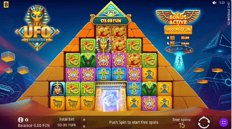 Posnetek zaslona UFO Pyramids