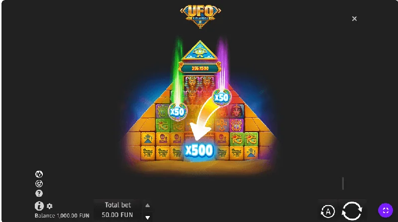 Posnetek zaslona UFO Pyramids